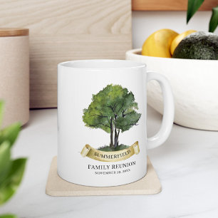 Mug Nom du ruban de l'arbre de réunion de famille pers