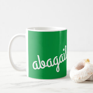 Mug Nom du script Cadeau personnalisé Kelly Green