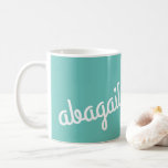 Mug Nom du script Cadeau personnalisé Turquoise Bleu B<br><div class="desc">Offrez cette tasse de nom de script personnalisé personnalisée à l'amoureux du café ou du thé dans votre vie. Personnalisez le nom et le type de boisson. En bleu turquoise pastel et blanc. Fait un merveilleux cadeau pour la remise des diplômes, le jour de la mère, Noël, les anniversaires et...</div>