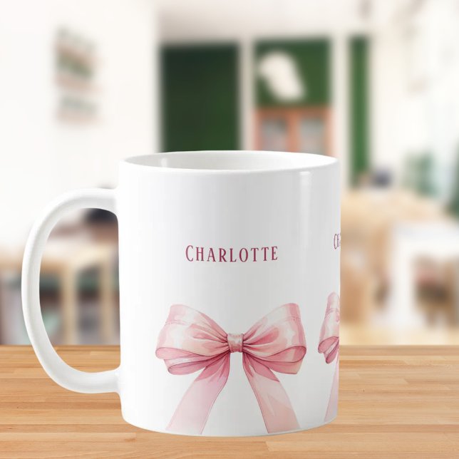 Mug Nom du script des arcs roses (Créateur téléchargé)