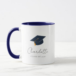 Mug Nom élégant du diplômé et année de réussite person
