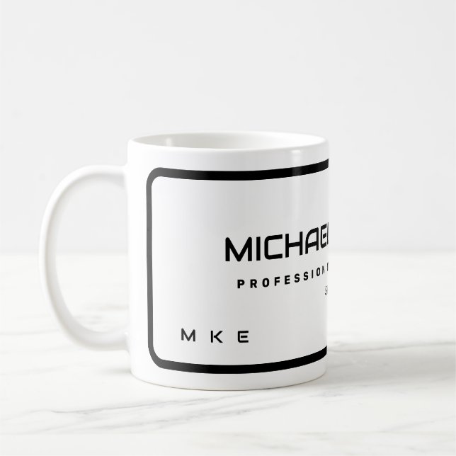 Mug Nom et monogramme (Gauche)