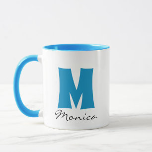 Mug Nom et monogramme personnalisés du script