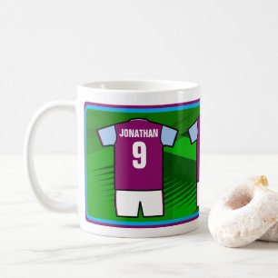 Mug Nom et numéro du maillot de soccer personnalisé