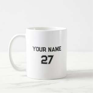Mug Nom et numéro du sport Personnalisé