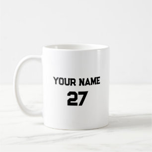 Mug Nom et numéro du sport Personnalisé