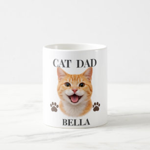 Mug Nom et photo de chat de typographie moderne simple