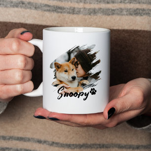 Mug Nom et photo de l'animal de compagnie avec une typ