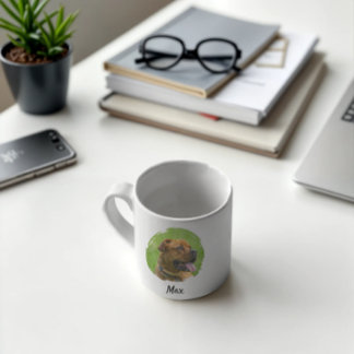 Mug Nom et photo de l'animal personnalisé au dos et au