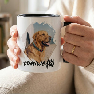 Mug Nom et photo de typographie moderne simple et cool