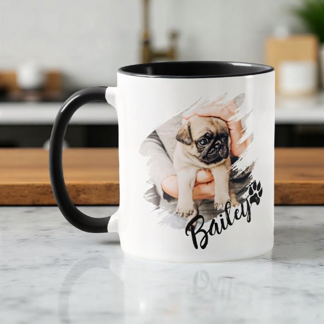 Mug Nom et photo de typographie simple et moderne pour (Créateur téléchargé)