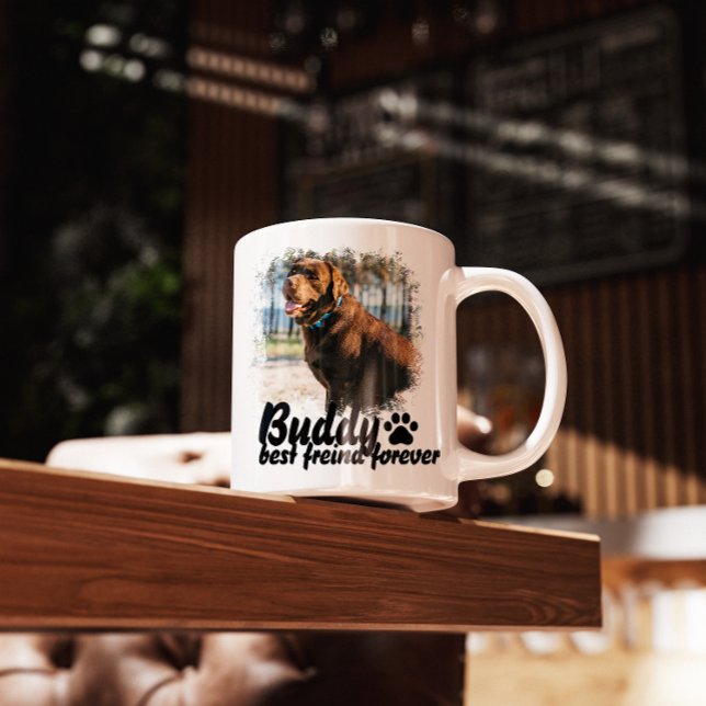 Mug Nom et photo personnalisés de l'animal de compagni (Créateur téléchargé)