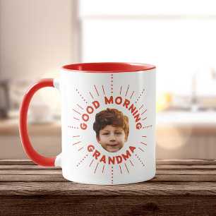 Mug Nom et photo personnalisés - Style rétro, plein de