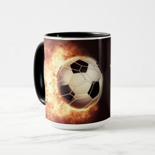 Mug Nom et texte personnalisés Soccer But muets
