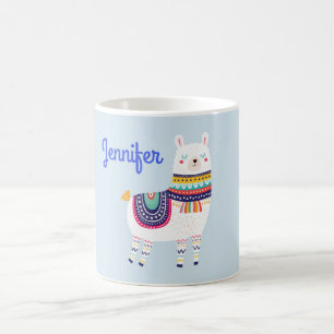 Mug Nom fait sur commande mignon de lama