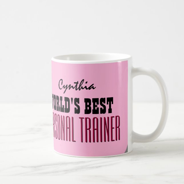 Mug Nom fait sur commande T16Z du meilleur ENTRAÎNEUR (Droite)