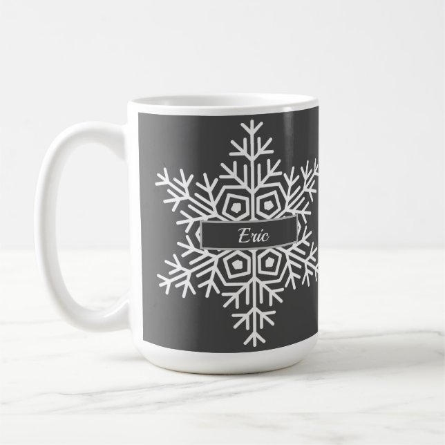 Mug nom flocon de neige d'hiver (Gauche)