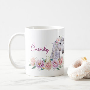 Mug Nom Floral Horse
