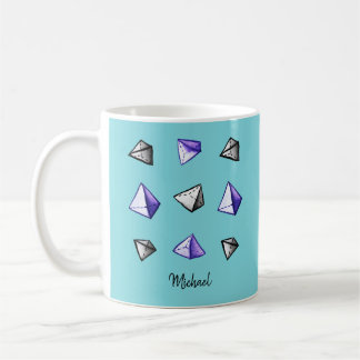 Mug Nom géométrique de geek de motif de pyramide
