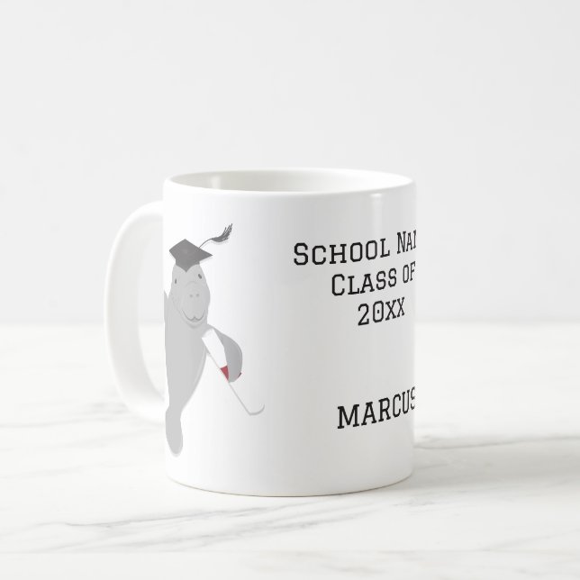 Mug Nom Grad Casquette Manatee Graduation (Devant gauche)
