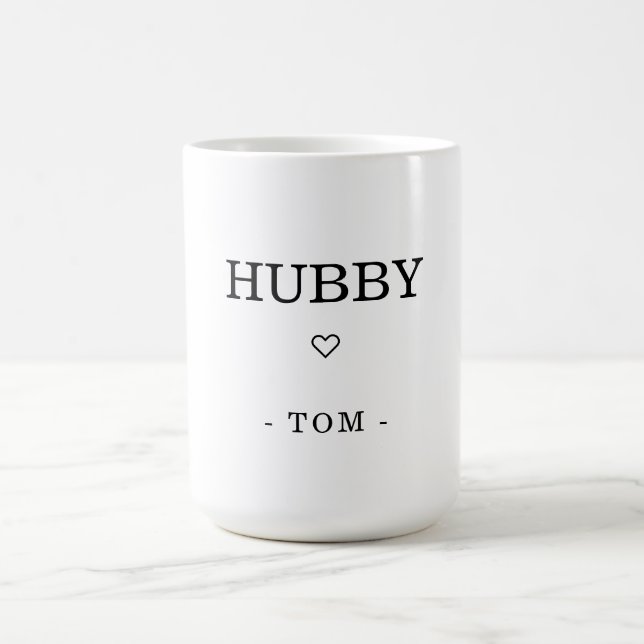 Mug Nom HUBBY minimaliste moderne (Centre)