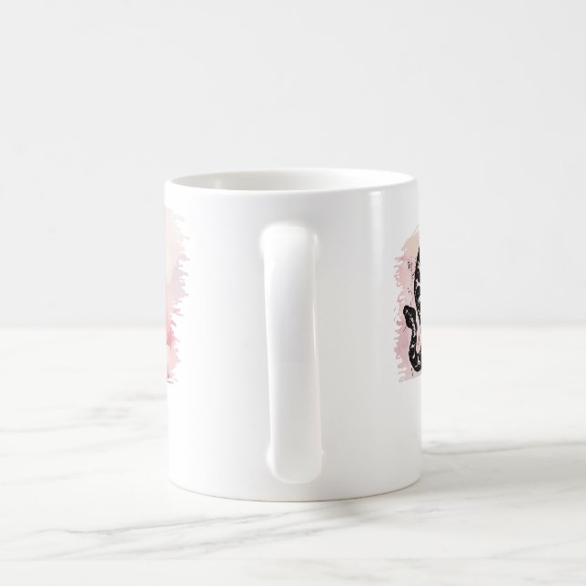 Mug Nom I Bite Massasauga serpent sur rose (Poignée)