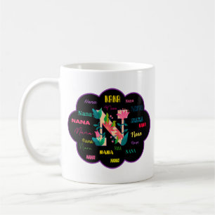 Mug Nom initial floral de Nana Fleur