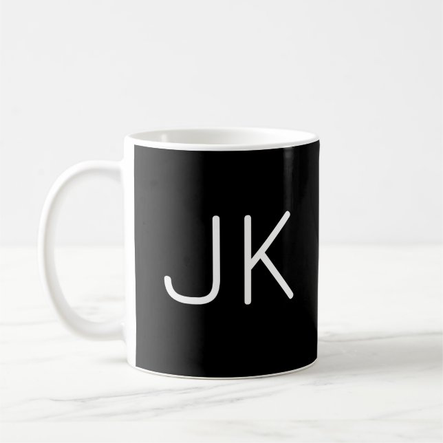 Mug Nom initial minimaliste personnalisable (Gauche)