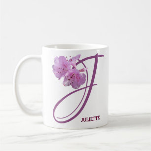 Mug Nom Juliette personnalisable joli boho rose floral