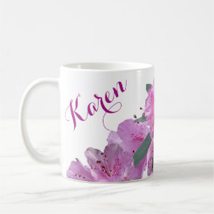 Mug Nom Karen personnalisable joli printemps rose flor