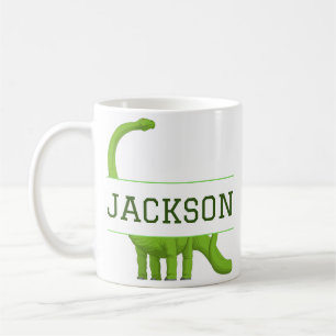 Mug Nom mignon Dinosaure personnalisé Blanc
