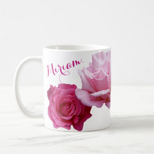 Mug Nom Miriam personnalisable joli rose rose rose flo