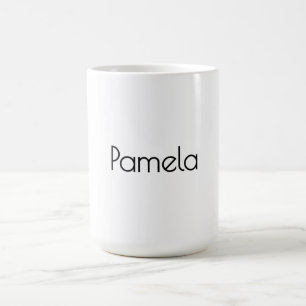 Mug Nom moderne minimaliste noir et blanc professionne