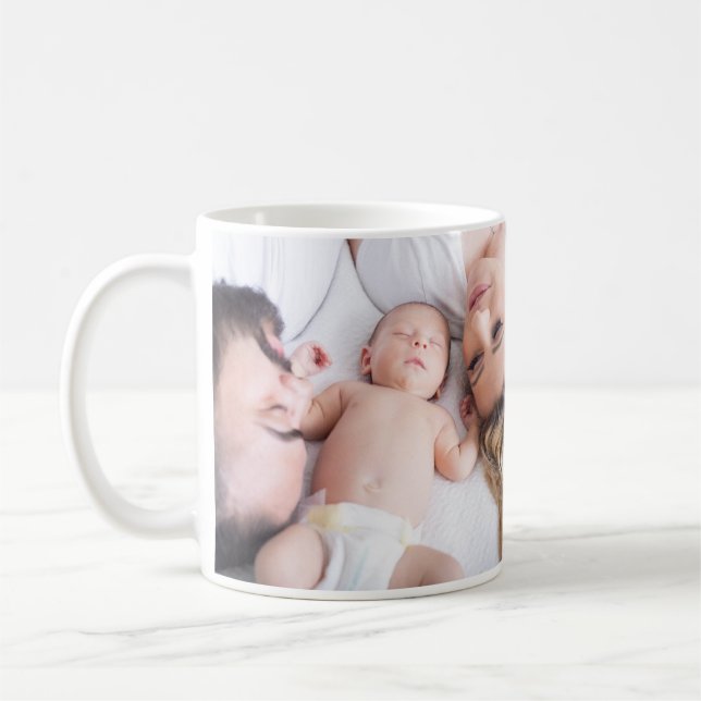 Mug nom monogramme simple personnalisé premier noël (Gauche)