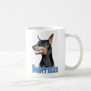 Mug Nom (noir) de Pinscher de dobermann