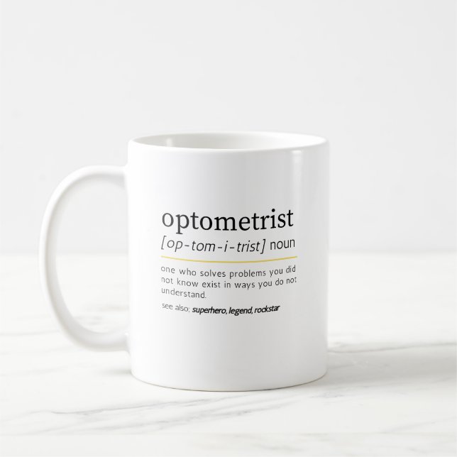 Mug nom optométriste. (Gauche)