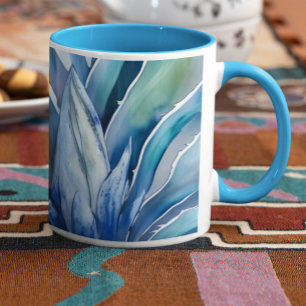 Mug Nom ou texte personnalisé Blue Agave