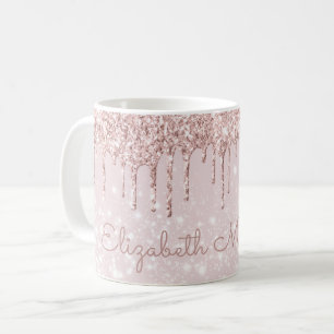 Mug Nom Parties scintillant Rose Rose Gold Drift Plutô