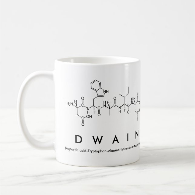 Mug nom peptide Dwain (Gauche)