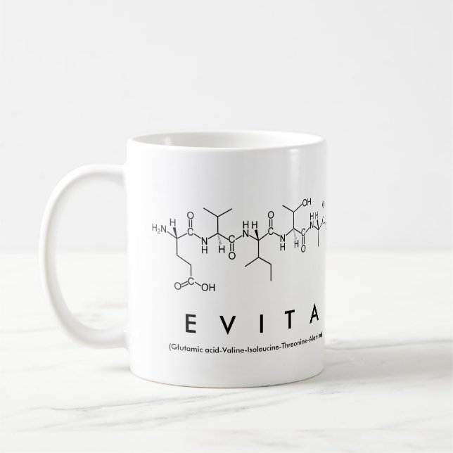 Mug nom peptide Evita (Gauche)