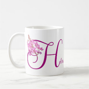 Mug Nom personnalisable Helen jolie rose floral fine