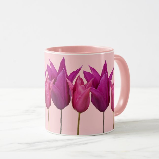 Mug Nom personnalisable Jennifer jolie tulip rose fun (Devant droit)