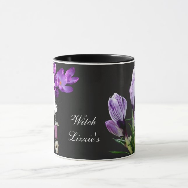 Mug Nom personnalisable Lizzie floral fille visage jol (Centre)