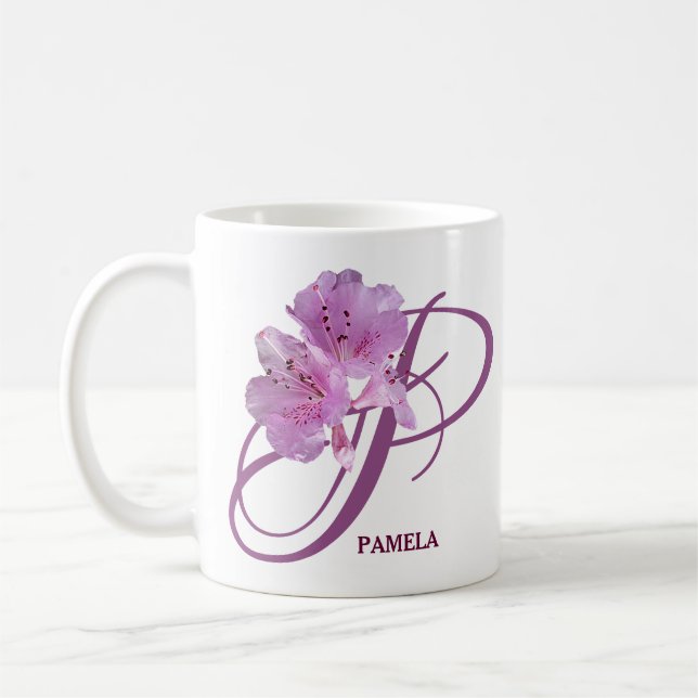 Mug Nom personnalisable Pamela joli rose rose rose flo (Gauche)