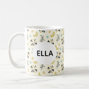 Mug Nom personnalisé Abstrait Retro 1950