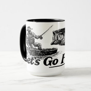 Mug Nom personnalisé Allons pêcher la truite