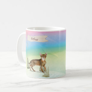 Mug Nom personnalisé Animal de chat Abyssinian