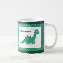 Mug Nom personnalisé animal dinosaure vert