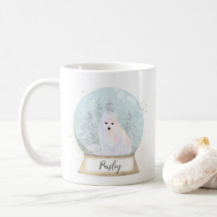 Mug Nom personnalisé Arctic Fox Noël