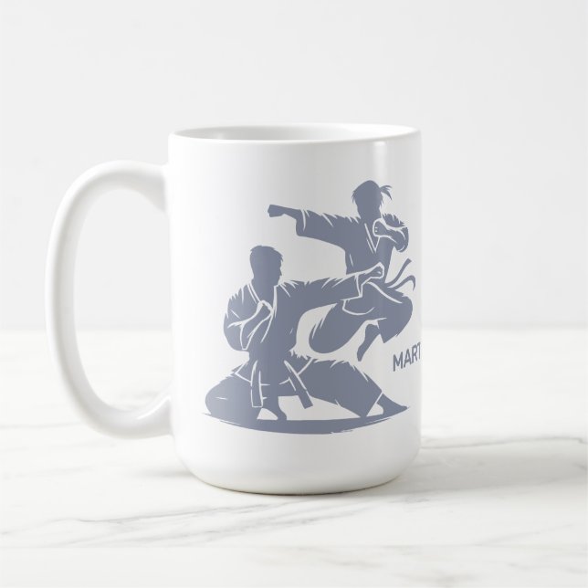 Mug Nom personnalisé & Arts martiaux texte (Gauche)